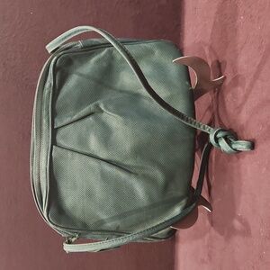 Green Leather Purse for Bullocks Crossbody Vtg